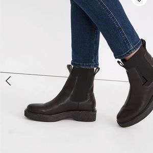 Madewell Black Leather Chelsea Boots
